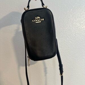 Coach Black Pebbled Leather Crossbody
